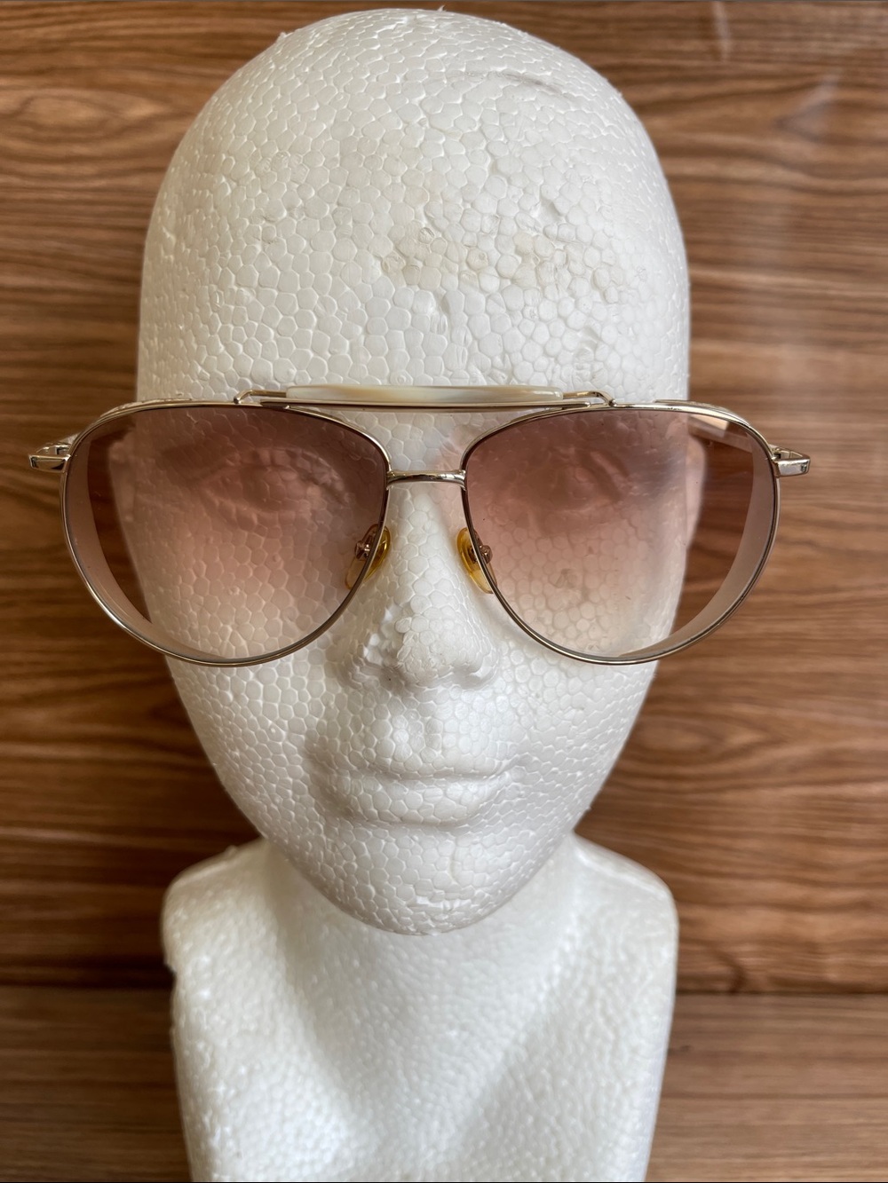 Pre-owned MCM 119S 745 Womens Gold Marble Frame / Pink Gradient Sunglasses